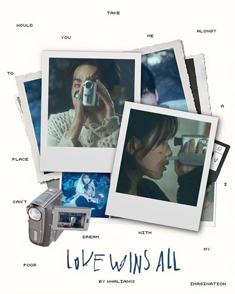 Mood board reference: polaroid photo collage with a handwritten, personal feel