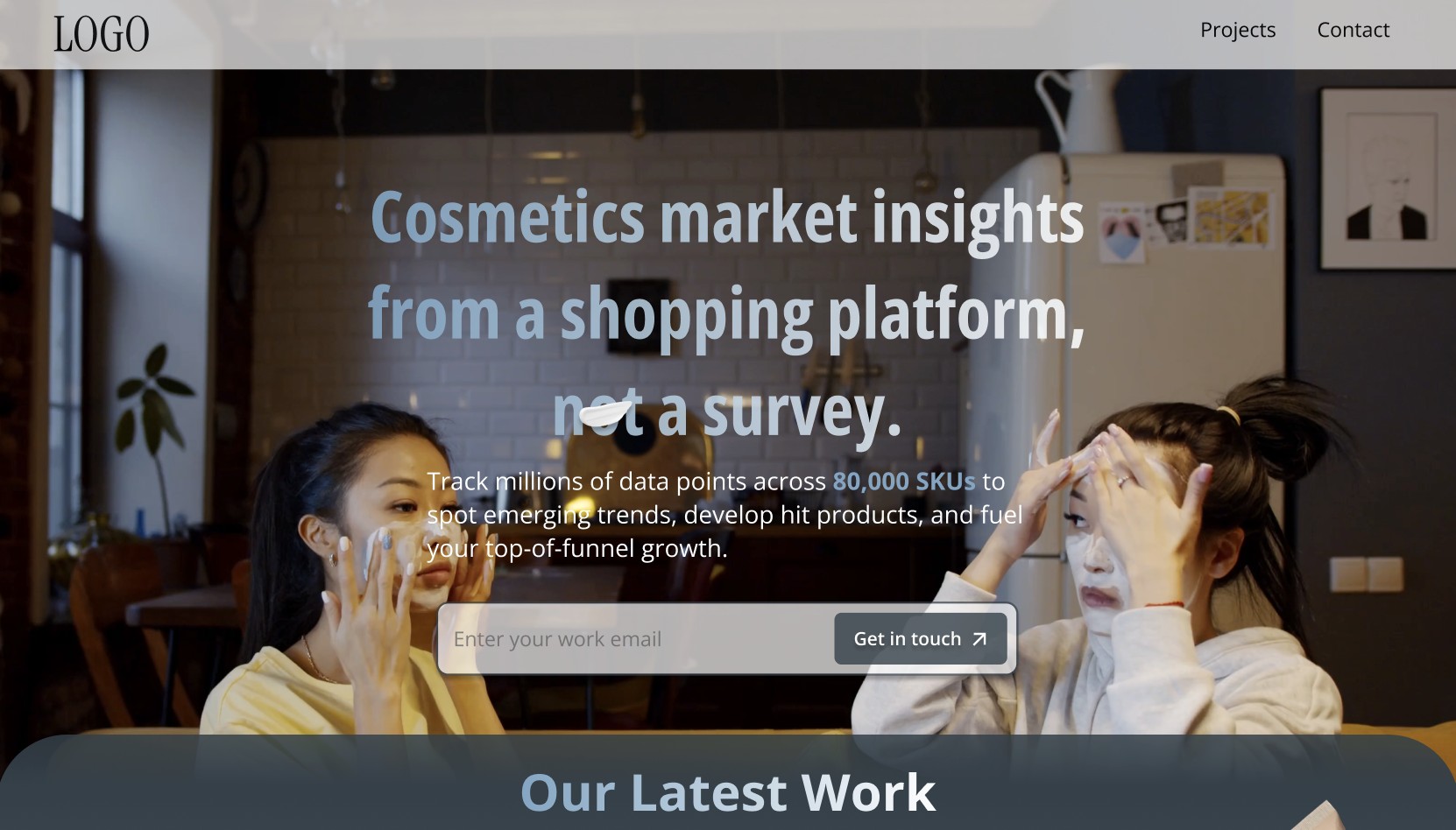 Sorcea Labs landing page iteration 1