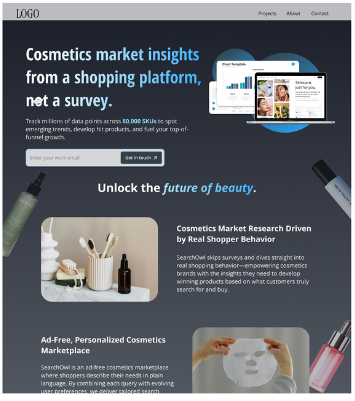 Sorcea Labs landing page iteration 2