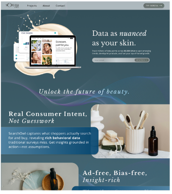 Sorcea Labs landing page iteration 3