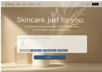 Sorcea landing page design 1