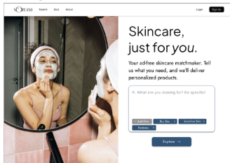 Sorcea landing page design 2