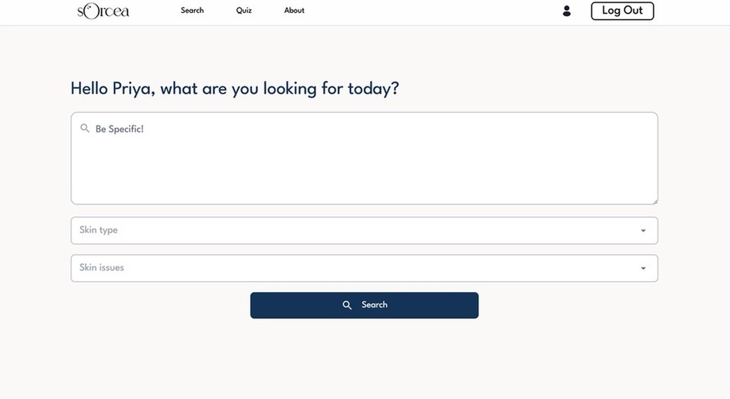 Sorcea B2C site before redesign