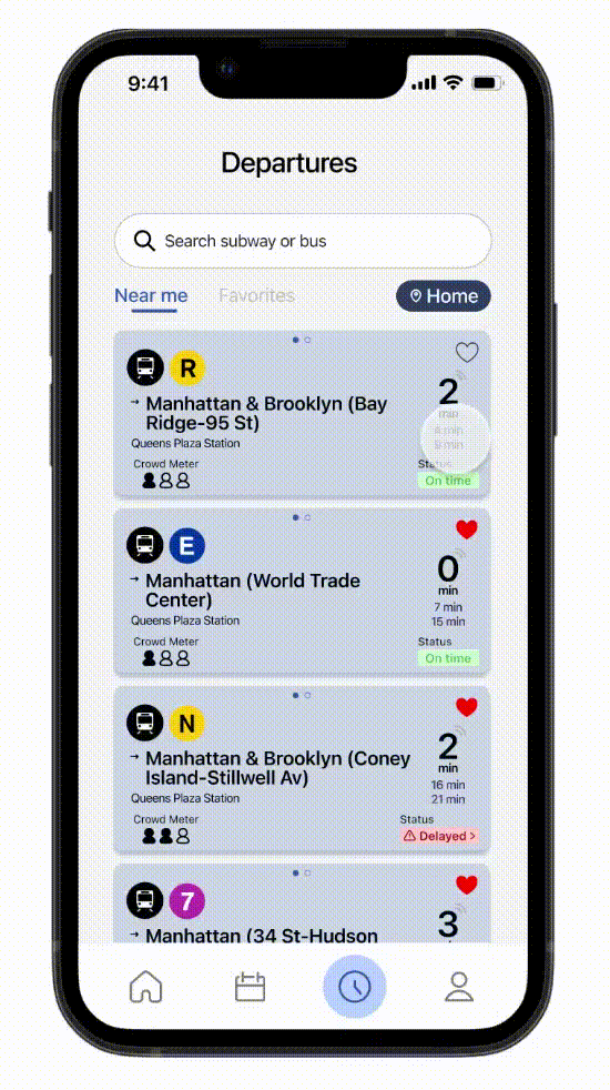 Transit Pal directions screen