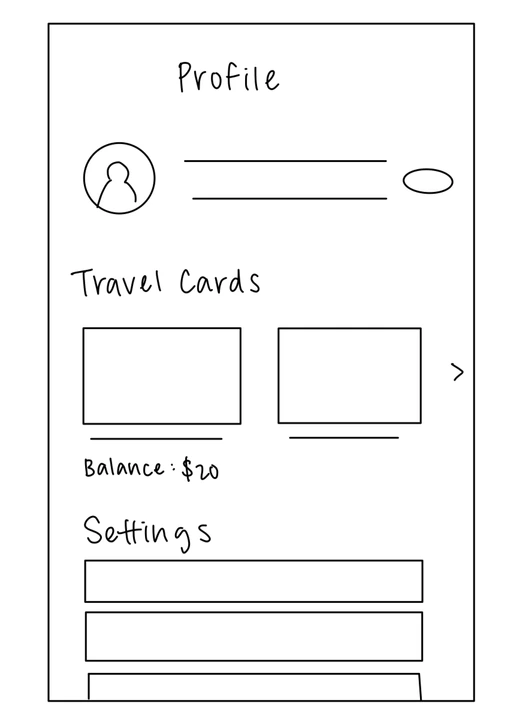 Transit Pal profile page sketch